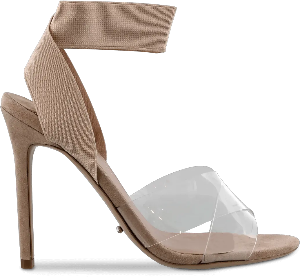 Kami Clear Kid Suede High Heels Png Blush Transparent