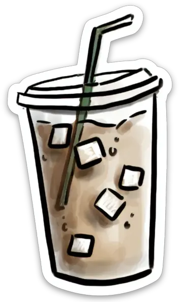 Thepalletpeople Stickersiced Coffee Sticker Iced Coffee Sticker Png Sticker Png