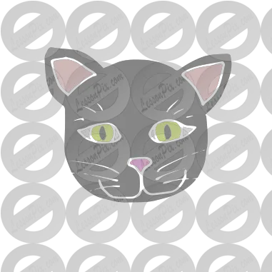 Cat Face Stencil For Classroom Therapy Use Great Cat Cat Yawns Png Cat Face Png