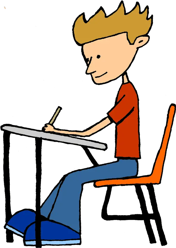 Test Clipart Write Transparent Free For Download Student Clip Art Png Sitting Png