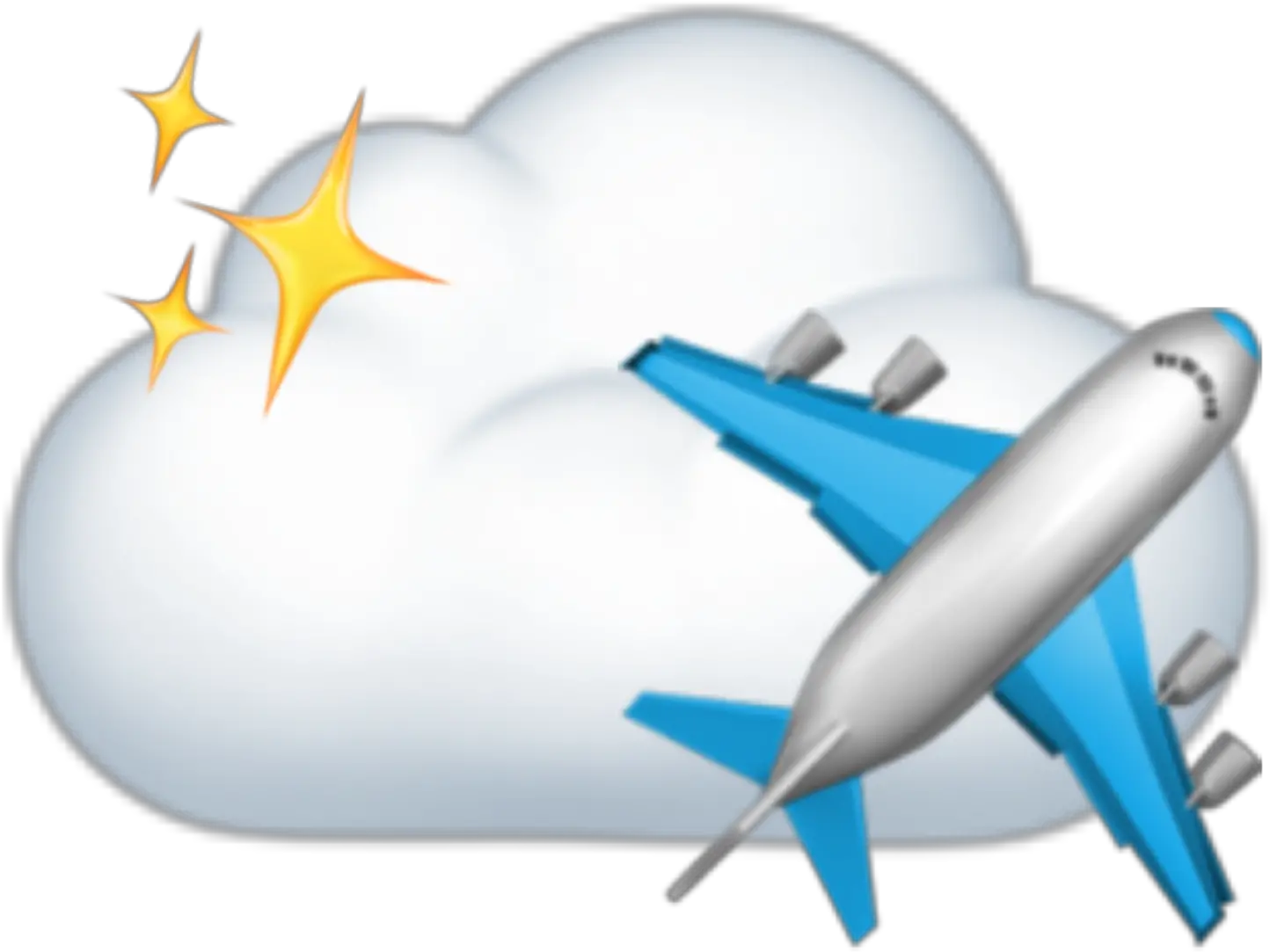 Blueplanecloudflyemoji Sticker By Josephine Clip Art Png Plane Emoji Png