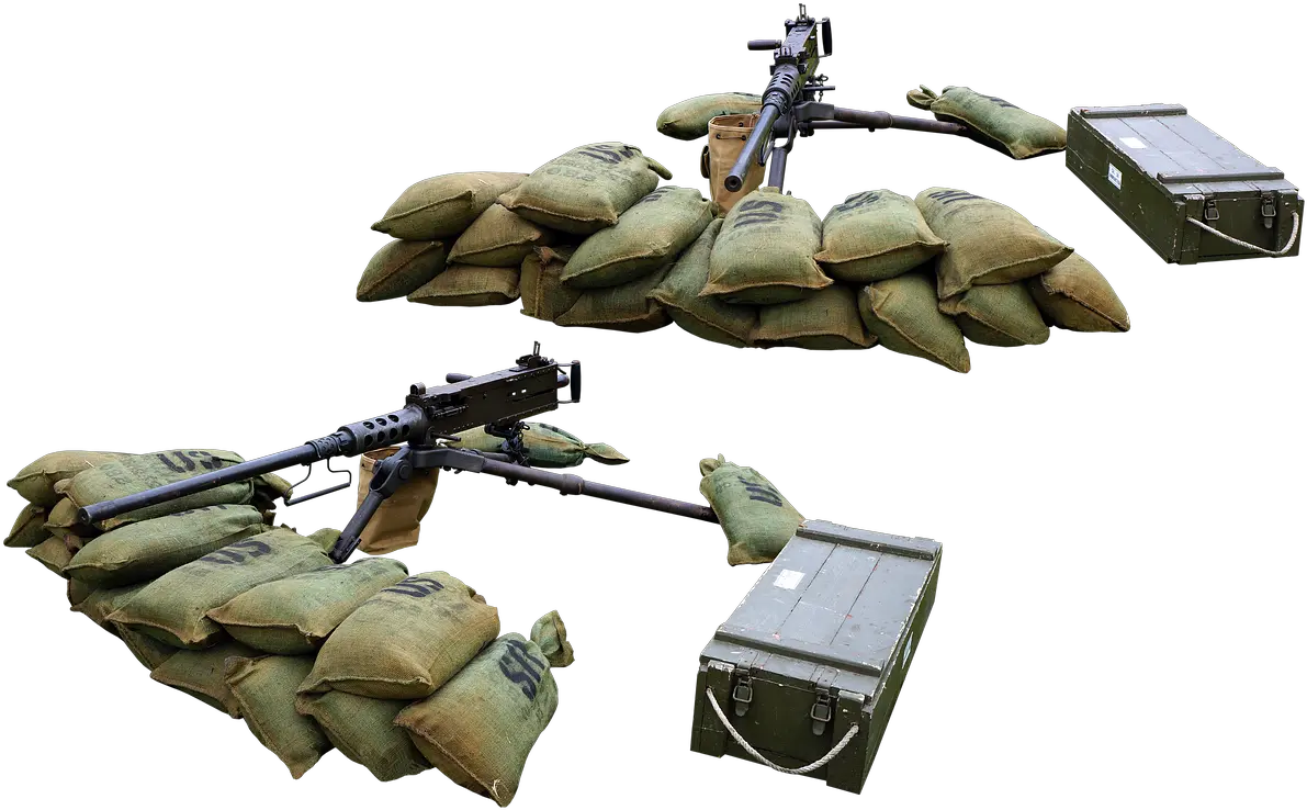 Machine Guns Sandbags Ammunition Free Image On Pixabay Png War Machine Icon