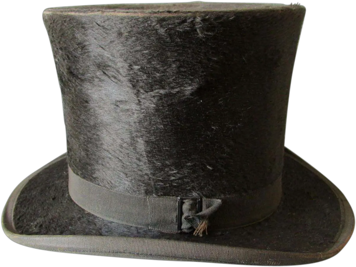 Antique C1870s Gentlemans Top Hat Costume Hat Png Tophat Png