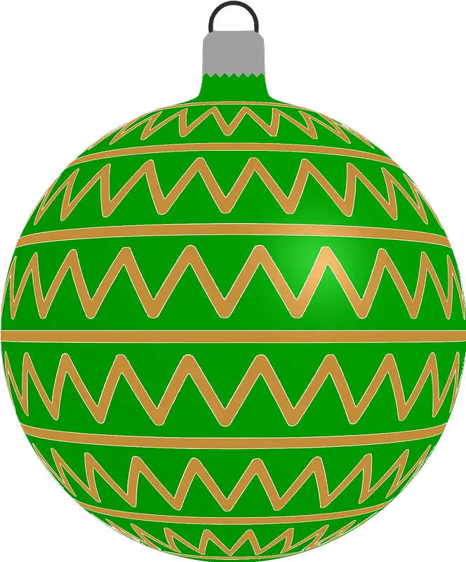 Simple Green With Zigzag Pattern Christmas Ornament Clipart Christmas Ornament Png Zigzag Png