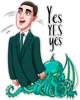 H Hp Lovecraft Stickers Telegram Png Cthulhu Transparent