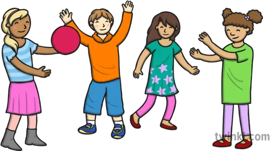 Say No To Bullying Children Laughing And Playing Friends Cartoon Girl Catching A Ball Png Friendship Png
