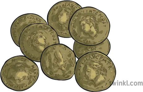 Roman Coins No Background Illustration Twinkl Cash Png Coin Transparent Background