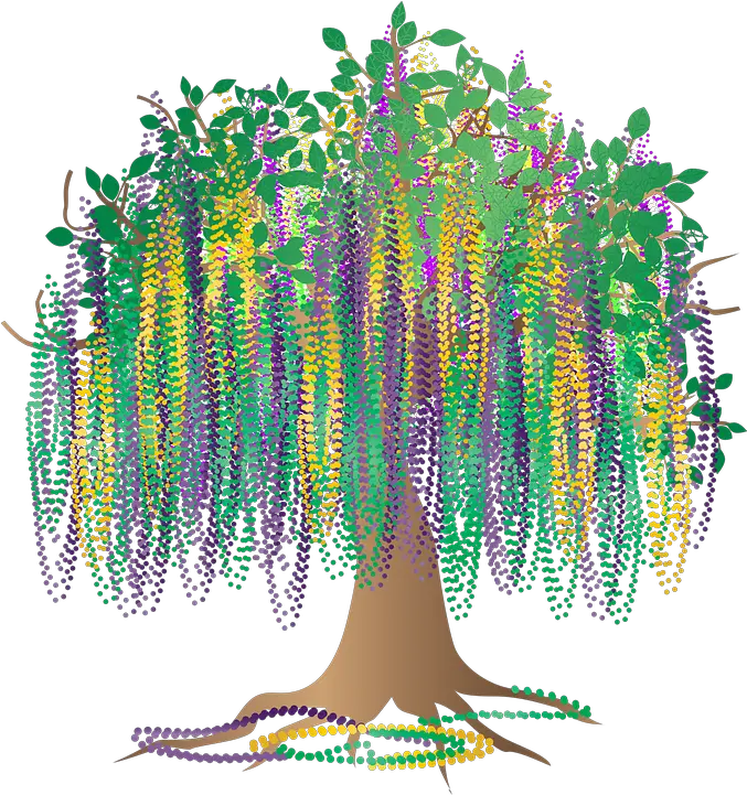 Graphic Bead Tree Bourbon Street Transparent Mardi Gras Bead Png Mardi Gras Beads Png