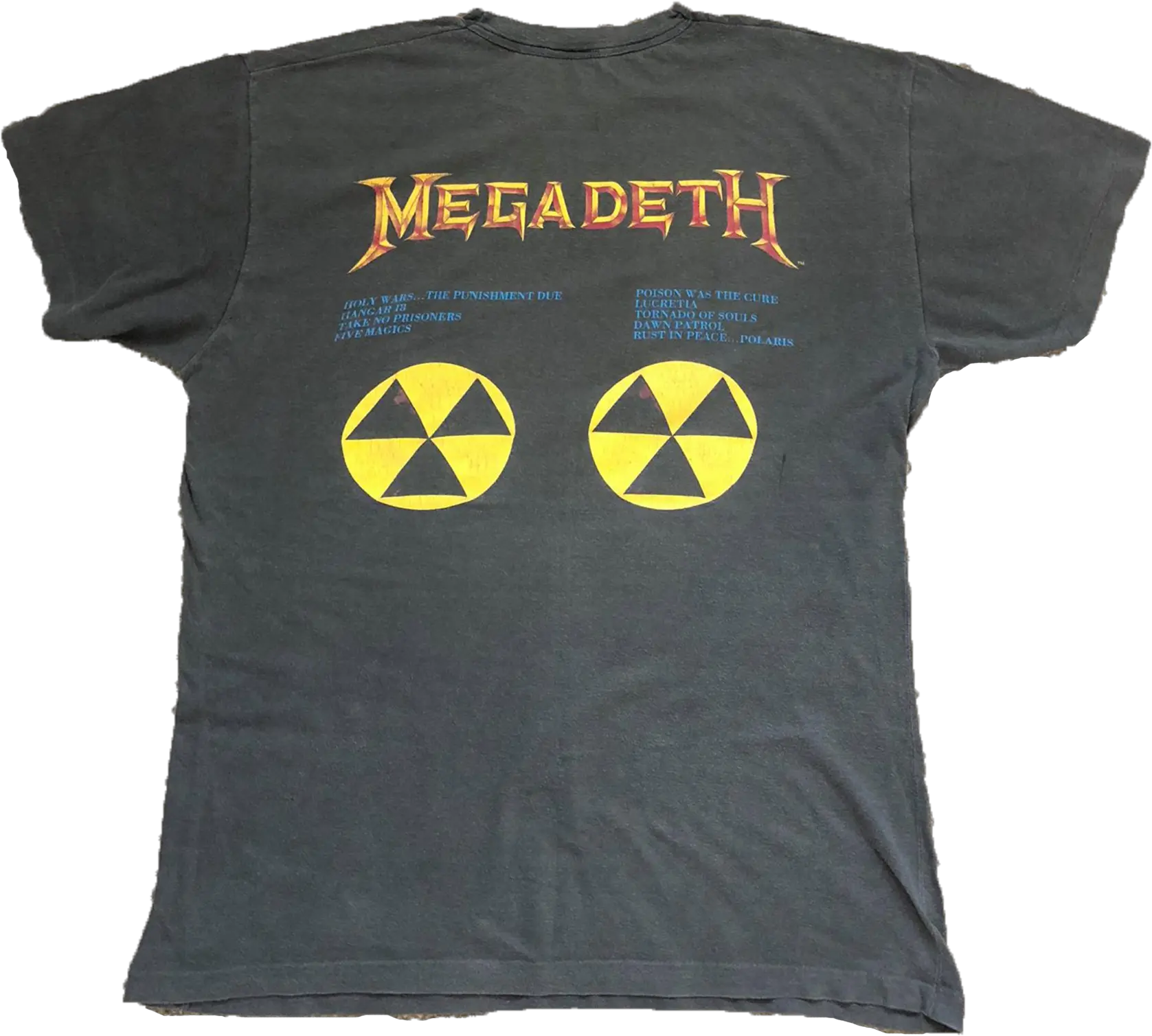Megadeth 1990 Hangar 18 Xl Active Shirt Png Megadeth Logo Png