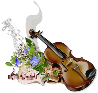 Estrellacristal73 Saxophone Musique Music Saxofon Violines Animados Con Flores Png Violin Transparent Background