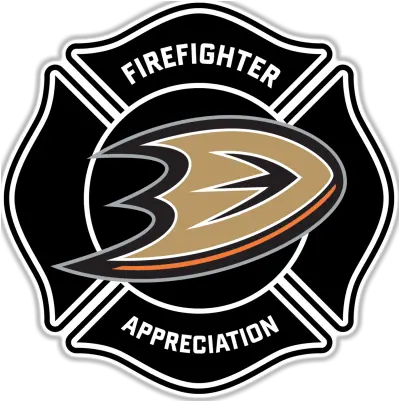 Anaheim Ducks Powered By Spinzo Fire Department Firefighter Flag Png New Jersey Devils Logo Png