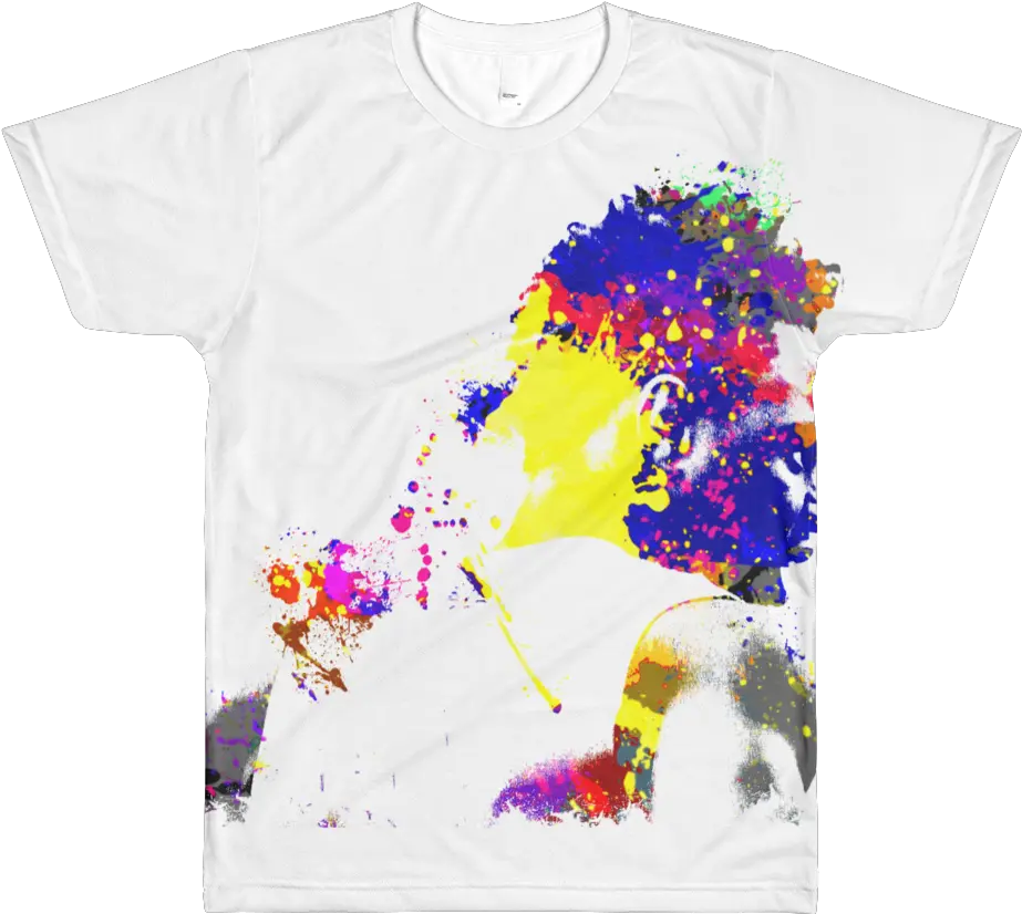 Multi Colored Splatter Effect Short Active Shirt Png Splatters Effect Png