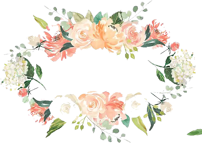 Flower Wreath Png Watercolor Branch Png Watercolor Transparent Flower Frame Border Branch Png