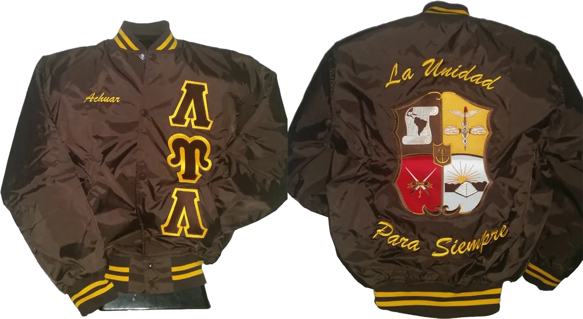 The Achuar Bomber Jacket Lambda Upsilon Lambda Jacket Png Lul Png