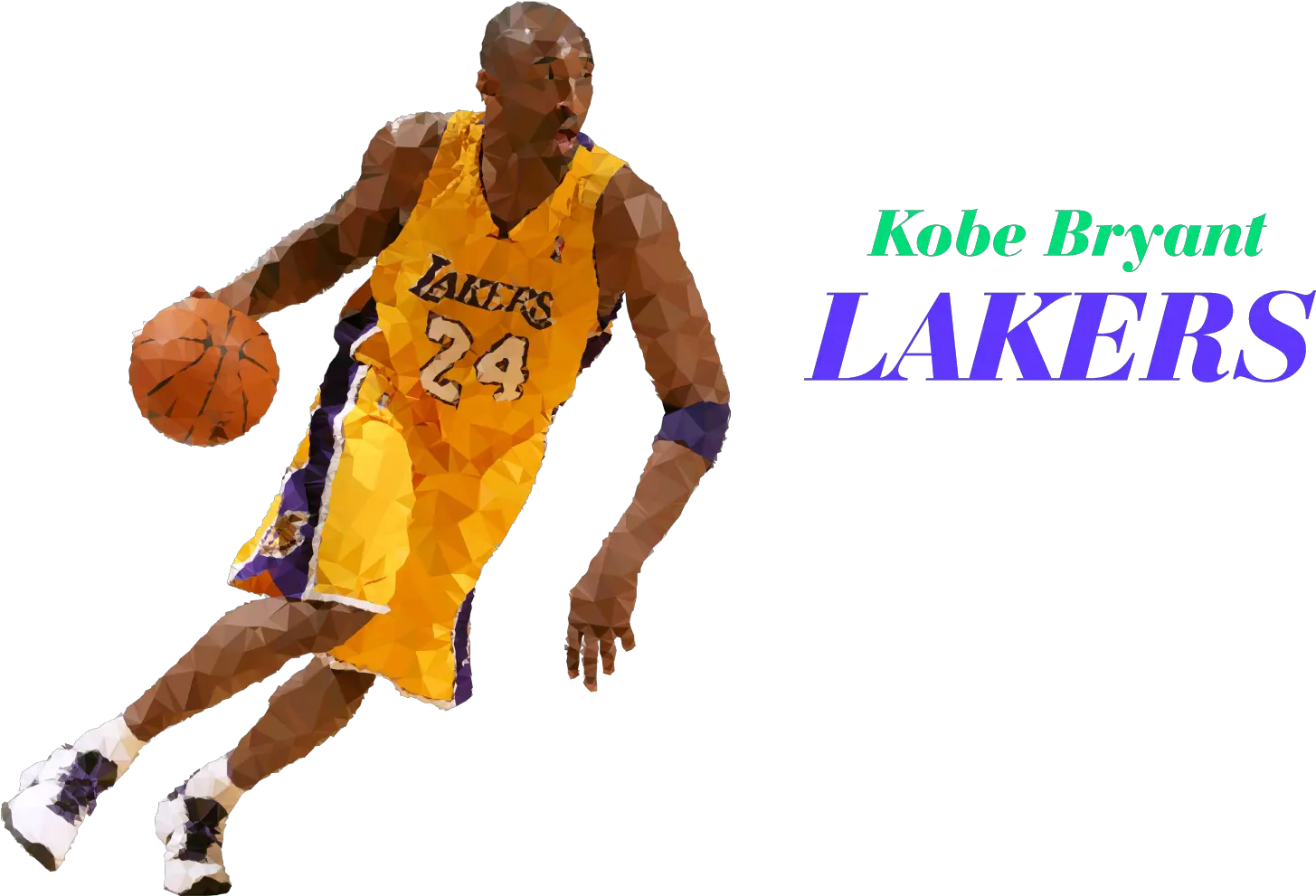 Low Poly Kobe Bryant Kobe Bryant Lakers Transparent Png Kobe Bryant Transparent