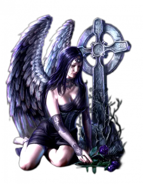 Gothic Cross Anne Stokes Fallen Angel Png Gothic Cross Png