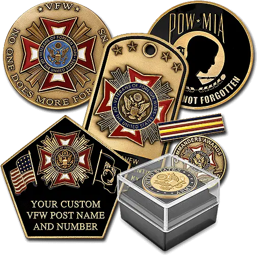 Vfw And Ranger Industries Vfw Challenge Coins Png Vfw Auxiliary Logo