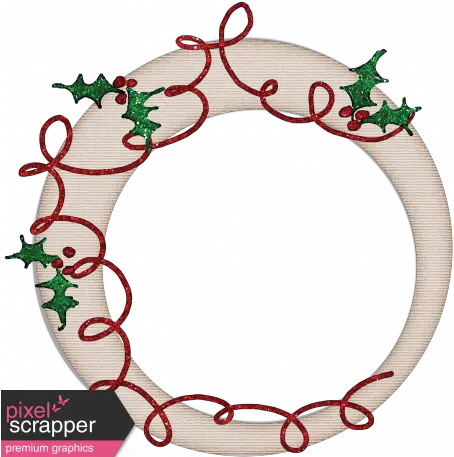 Touch Of Sparkle Christmas Frame Holly Graphic By Brooke Christmas Circle Frames Png Christmas Frame Transparent
