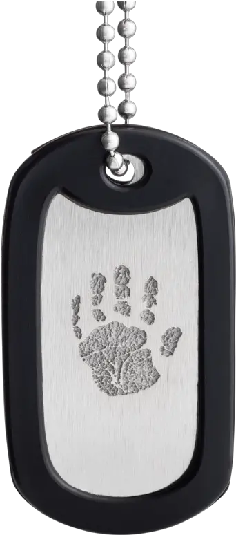 Large Print Dog Tag Handprint Locket Png Handprint Png