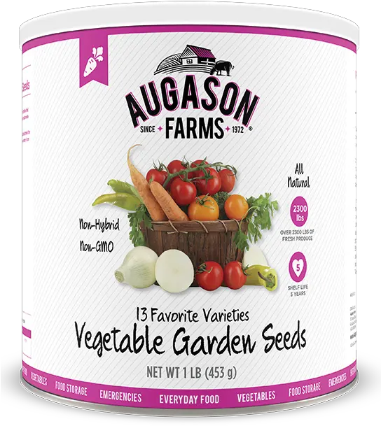 Download Augason Farms Vegetable Garden Seeds Can Seeds For Vegetable Garden Png Vegetable Garden Png