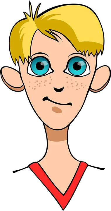 Freckles Teen Blond Blonde Cartoon Hair Boy Png Freckles Png
