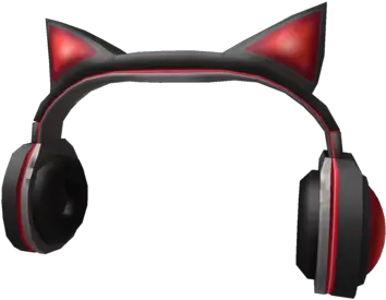 Crimson Cat Ears Headphones Headphones With Cat Ears Png Cat Ears Transparent