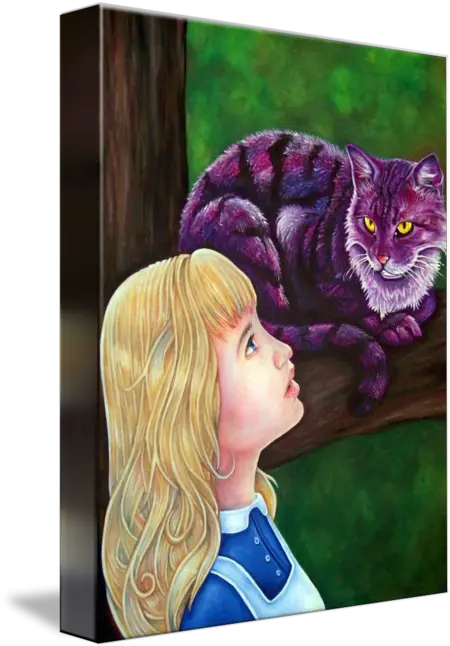 Alice And The Cheshire Cat By Tabby Cat Png Cheshire Cat Png