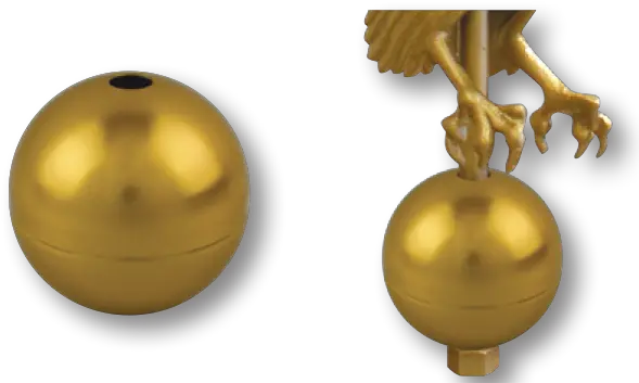 Gold Anodized Aluminum Globe For E 16 Eagle 330090 Sphere Png Gold Globe Png