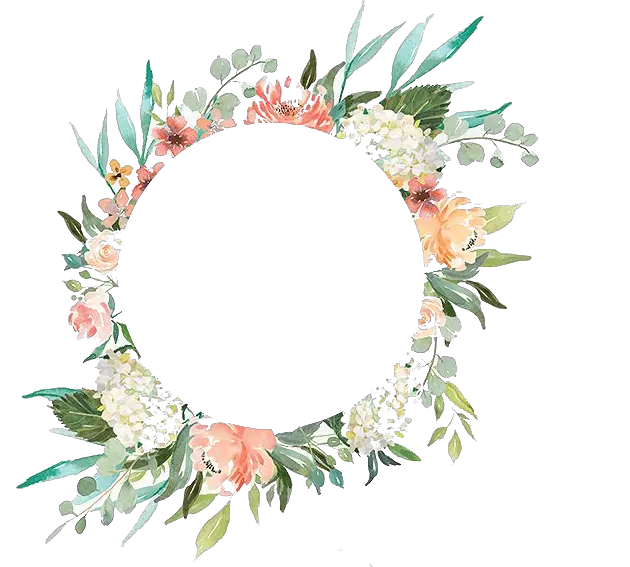 Wedding Invitations With Flowers Circle Watercolor Transparent Flower Wreath Png Flower Circle Png