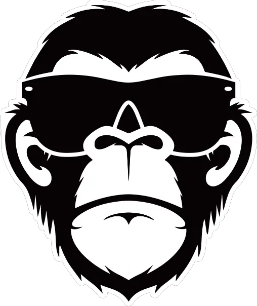 Shady Ape Ape Face Clipart Black And White Png Ape Png