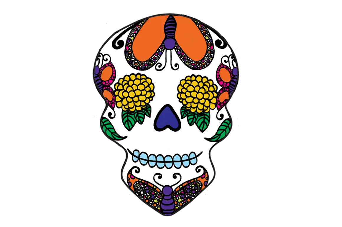 Download Sugar Skull Clipart Day Of The Dead Png Calavera Png