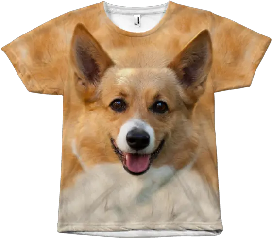 Corgi Dog Face All Over Print Tee Shirt Pembroke Welsh Corgi Png Dog Face Png