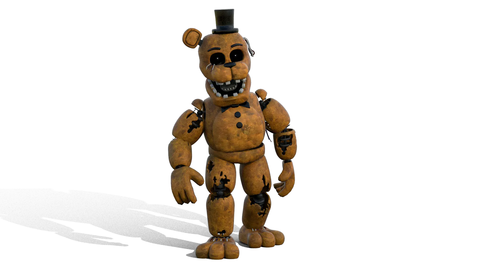 Pbr Transparent Background Hd Withered Withered Golden Freddy Png Model Transparent Background