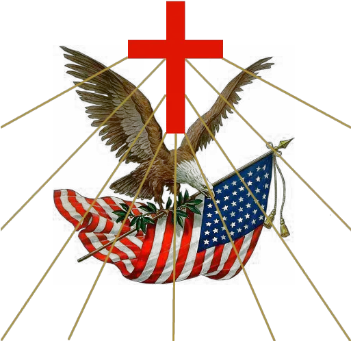 Tac Eagle With Red Cross And Golden Rays Transparent Happy Memorial Day Png Red Cross Transparent Background
