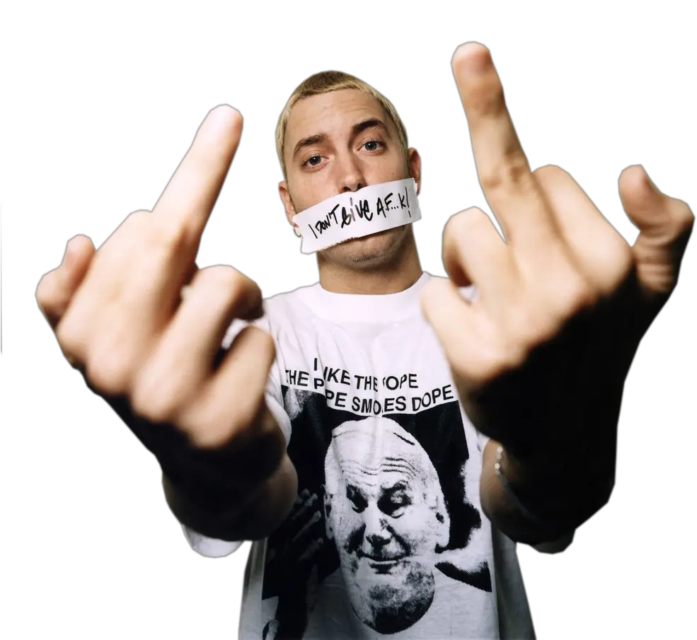 Eminem Png Hd Quality Eminem Middle Finger Poster Eminem Transparent