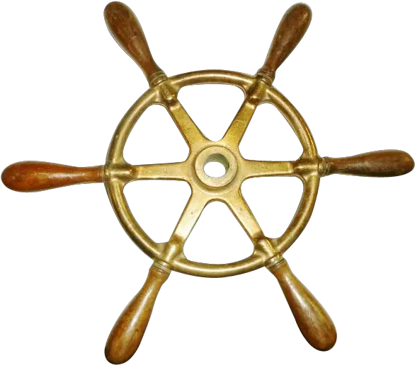 Antique Bronze Ships Wheel With 6 Bronze Ship Wheel Png Ship Wheel Png