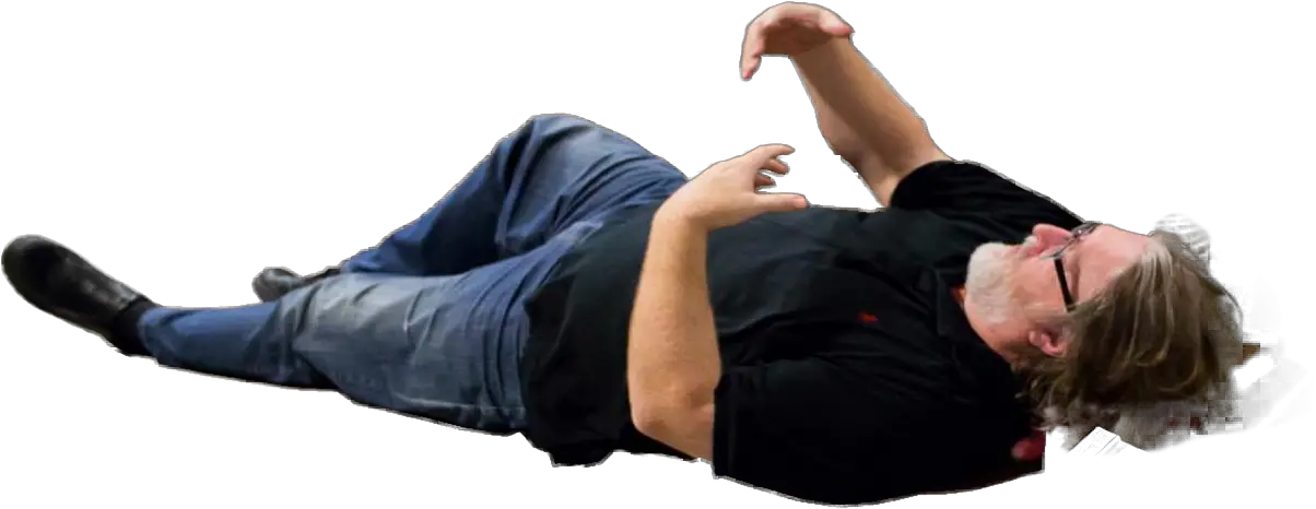 Cutouts Man Lying Down Png Gabe Newell Png