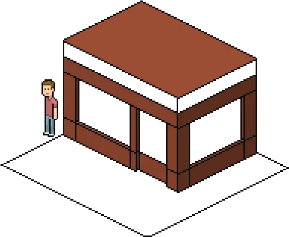 Create An Isometric Pixel Art Coffee Shop In Adobe Photoshop Png Icon