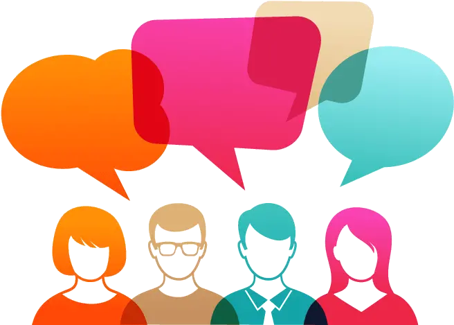 Organize People With Talk Bubbles Clipart Full Size Business Engagement Social Media Png Talk Png
