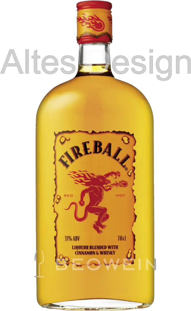 Fireball Whisky Cinnamon Liqueur 07 L Beowein Mail Order Whiskey Popular Png Fireball Transparent