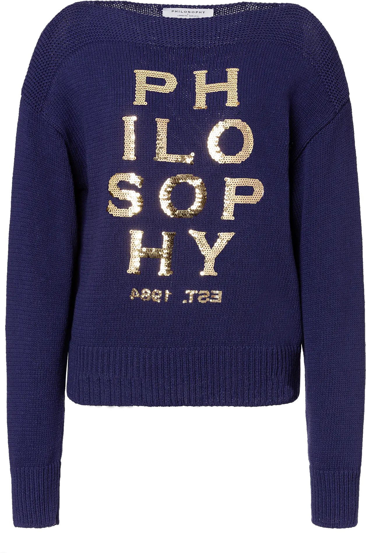 Pullover With Sequined Logo Sweater Png Sequins Png