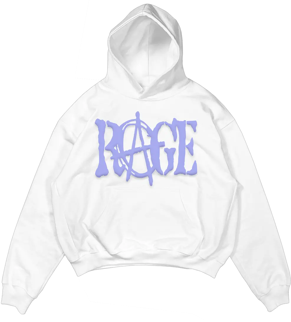 Rage Hoodie White Hooded Png Rage Icon