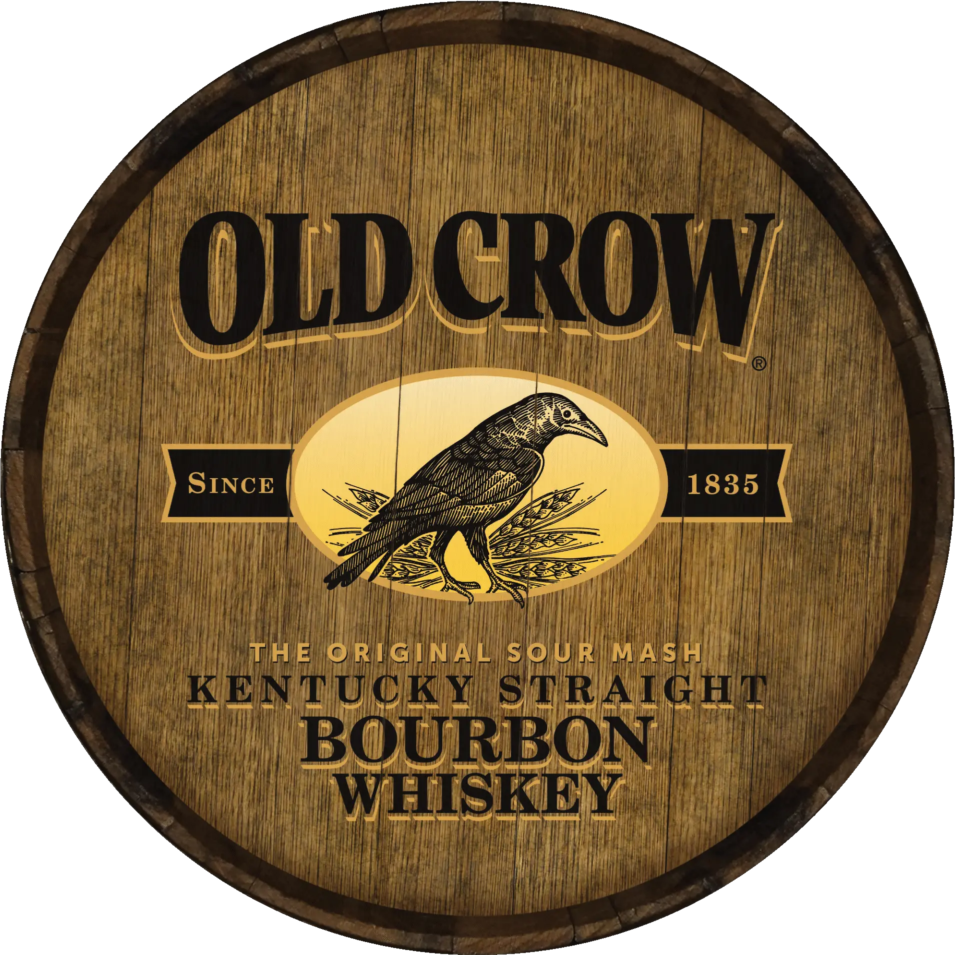 Old Crow Bourbon Hoop Head Accipitriformes Png Crow Logo