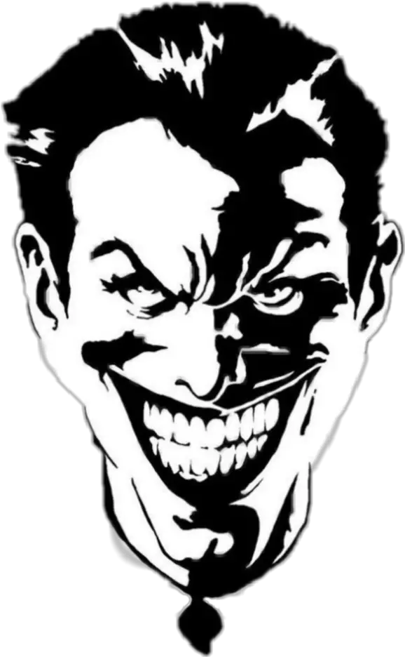 Joker Batman Batmanarkhamknight Jokerface Joker Black And White Png Joker Face Png