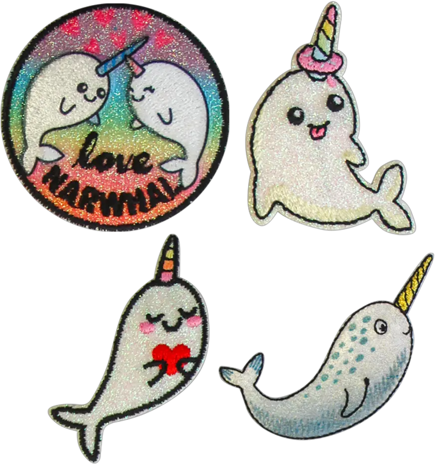 Assortment Narwhal Embroidery Png Narwhal Png