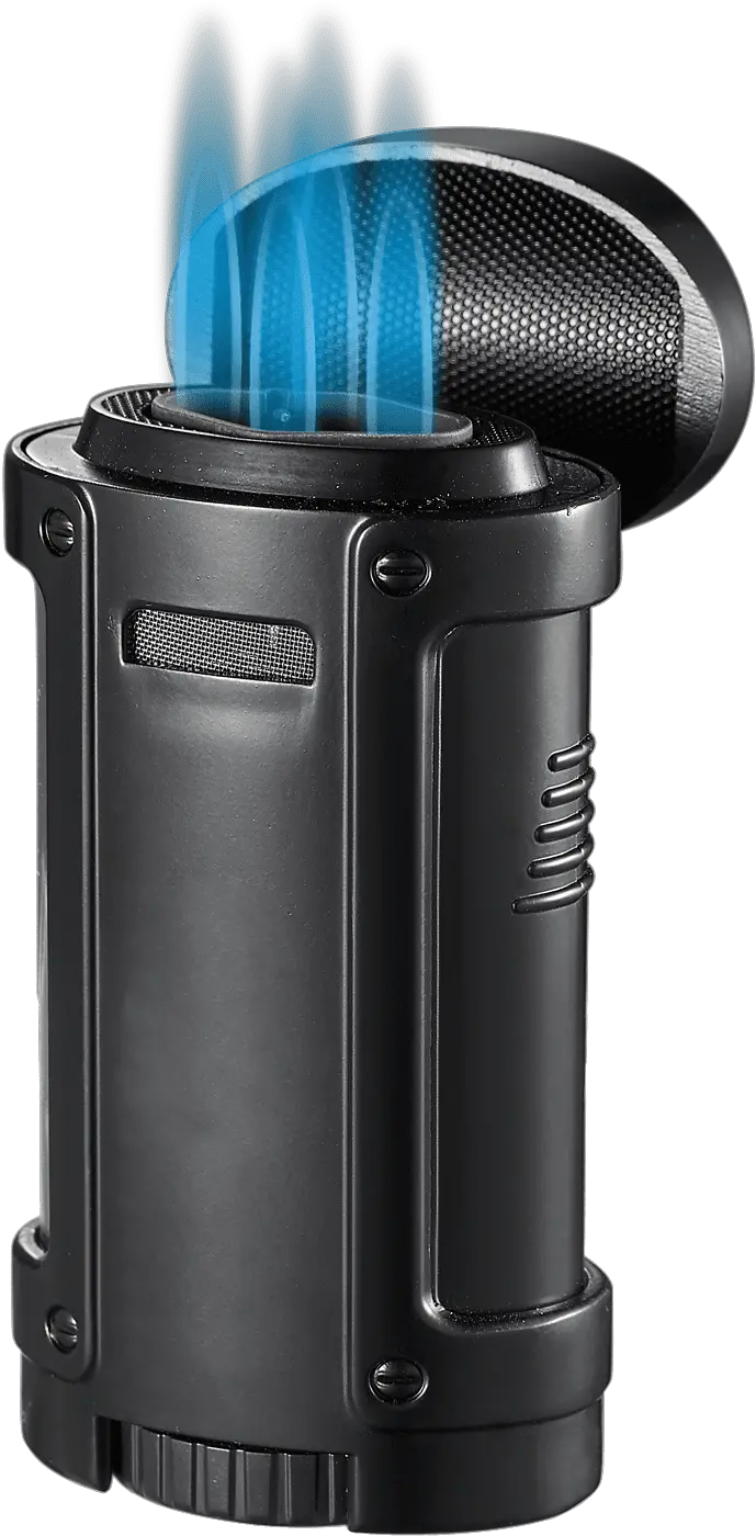 Visol Rhino Black Quad Flame Torch Cigar Lighter Electronics Png Lighter Flame Png
