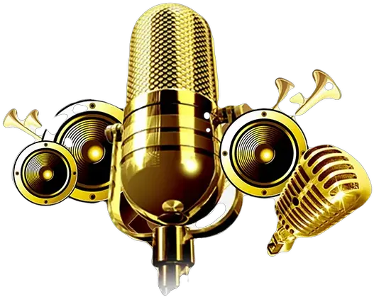 Music Services Microphone Gold Png Gold Microphone Png