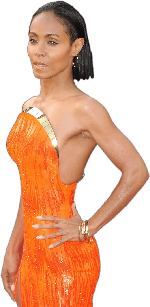 Free Download Jada Pinkett Smith Orange Png Dress Transparent Background