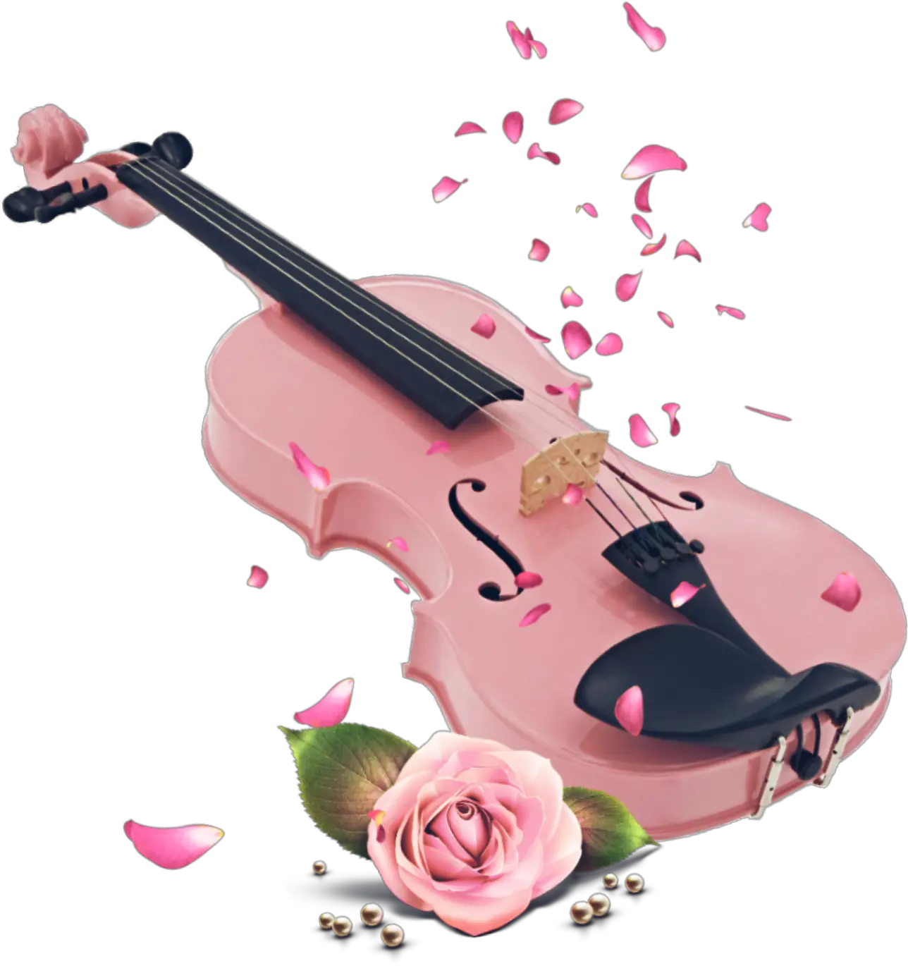 Violin Pink Aesthetic Sticker By Taylor Lynn Girly Png Violin Transparent Background