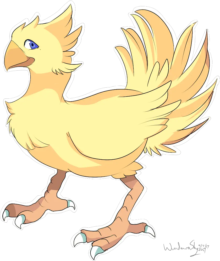 Hd Chocobo By Windaura Dbfmgfr Design Animal Figure Png Chocobo Png